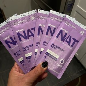 5 charged Pruvit blueberry açaí flavored ketones
